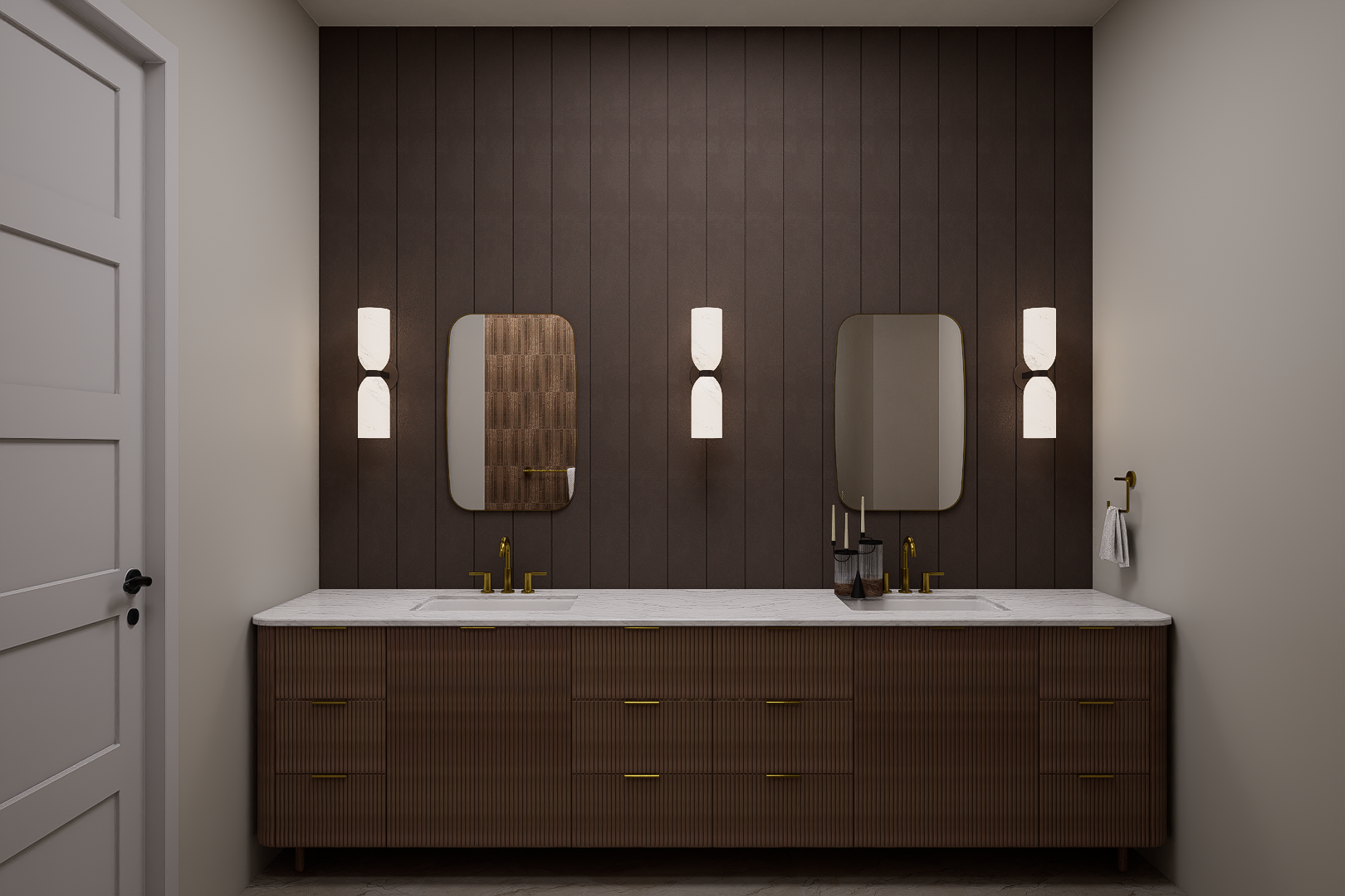 Basement master bath rendering